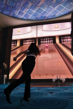 Bowling on a cruise ship
